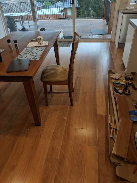 Engineered Brushbox completed flooring project in Upper Ferntree Gully