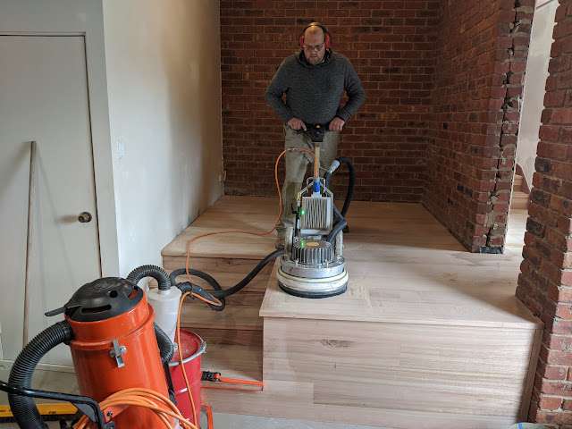 Black-stained Tasmanian Oak completed flooring project