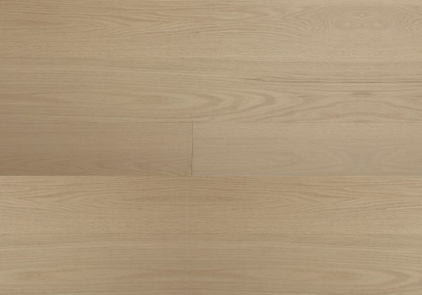 Close-up view of Amara Baton Rouge Premium American Oak flooring by Tudorwoods showcasing natural wood grain, brushed matte finish, and micro-bevel detailing