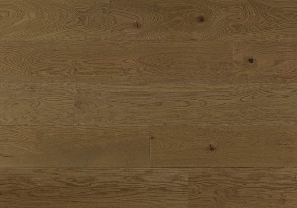 Fontaine Brown Oak 190mm-wide brushed matte European Oak flooring close-up