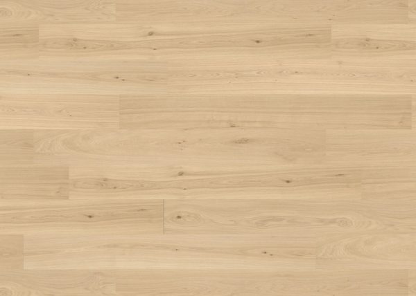 Close-up wood floor sample by Tudorwoods of Luxxe240 Cashmere Ultra-Wide Planks featuring a brushed matte finish