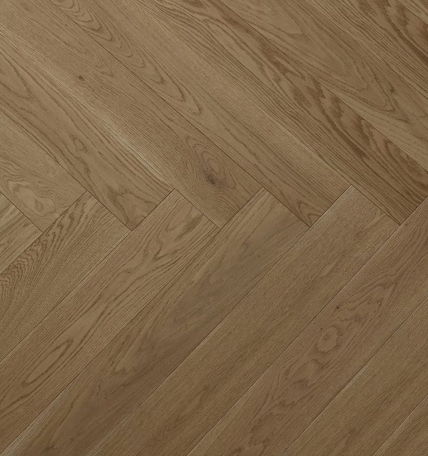 Fontaine Light tan 150mm-wide brushed matte European Oak flooring close-up