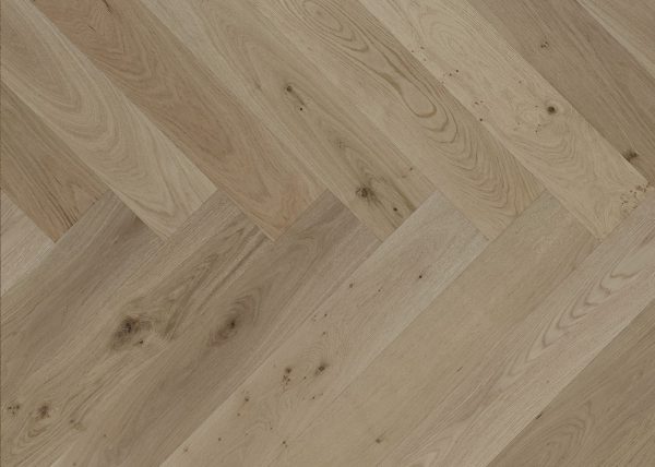 Fontaine Natural Oak 190mm-wide brushed matte European Oak flooring close-up