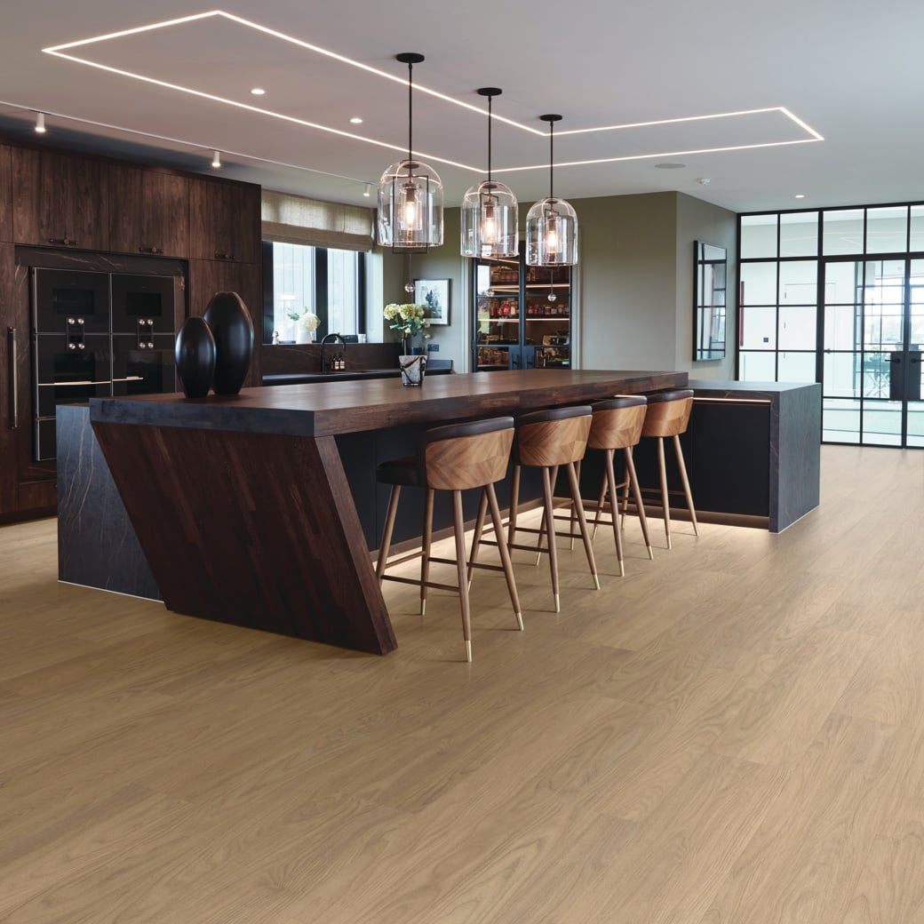 Pale Swiss Elm LooseLay Longboard vinyl flooring room view
