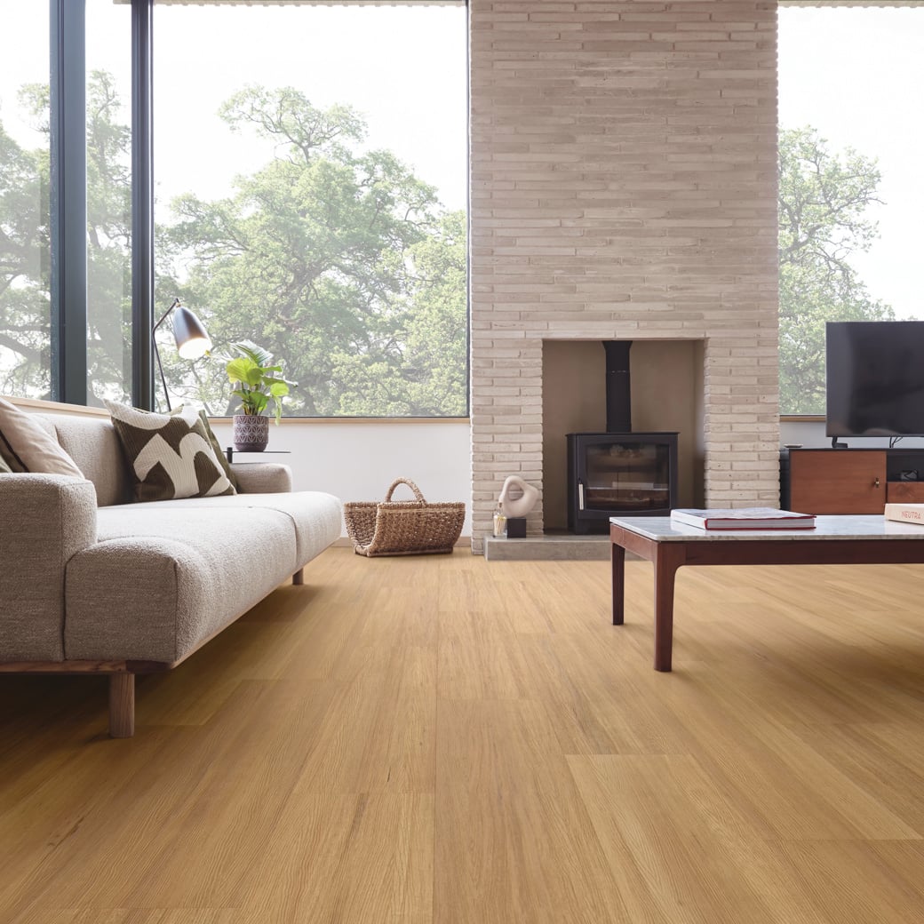 West Tasmanian Oak LooseLay Longboard vinyl flooring room view